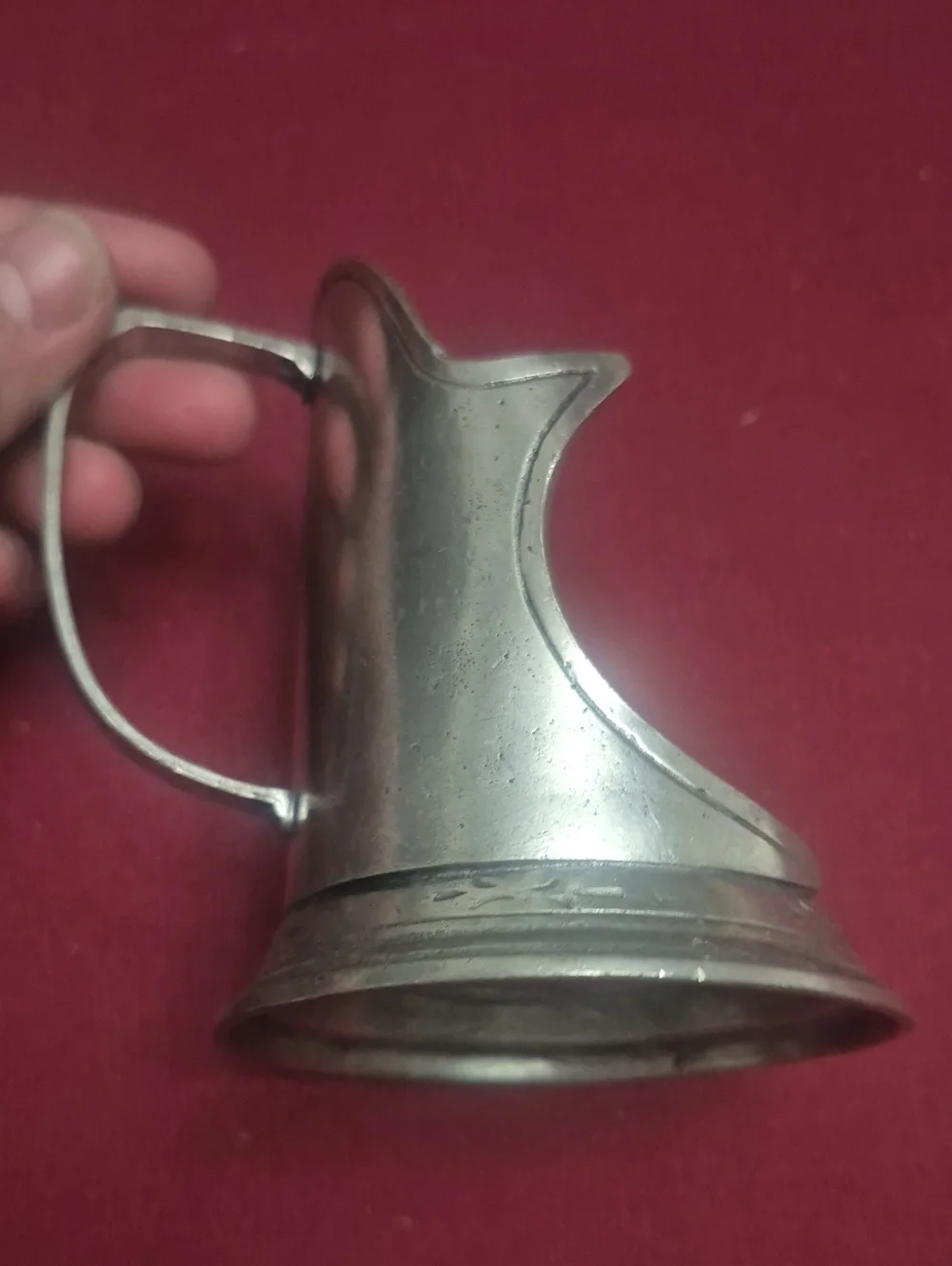 Unusual Tankard Style Pewter Candle Holder